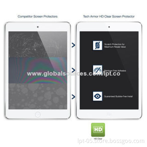 High Definition Clear Glass Screen Protectors, 2.5D Round Edges, for Apple's iPad Air Generation 5